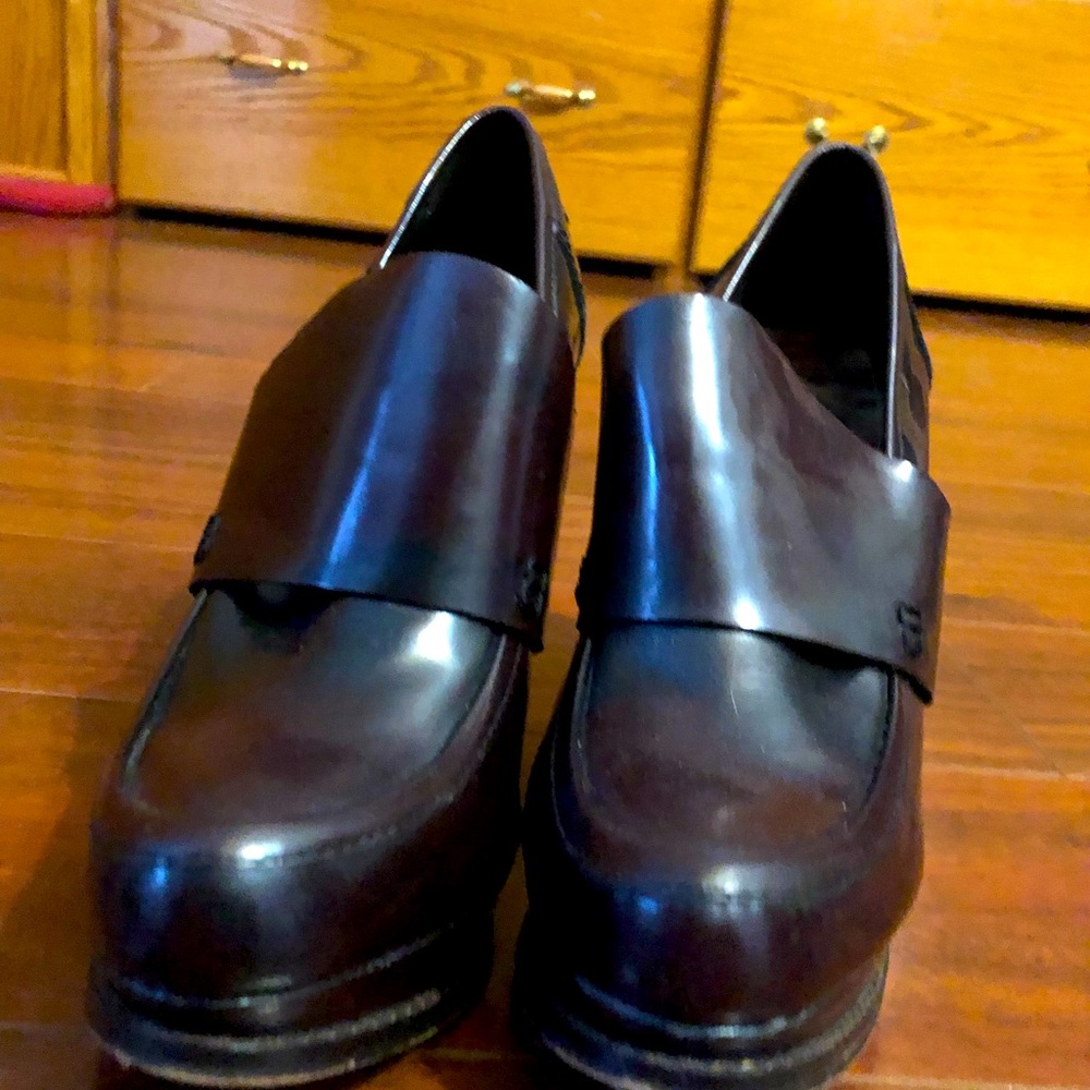 Sam Edelman High wedge shoes about 4.5” tall.